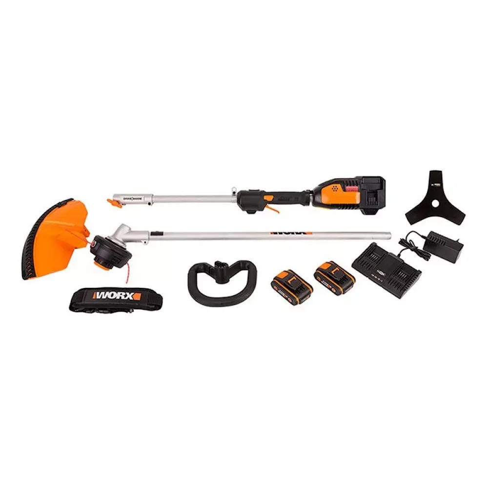 WORX WG186E.1 триммер аккумуляторный (2 x 4 Ач, ЗУ)
