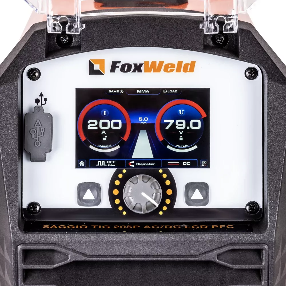 FoxWeld TIG 205P AC/DC LCD PFC аппарат аргонодуговой сварки 9305