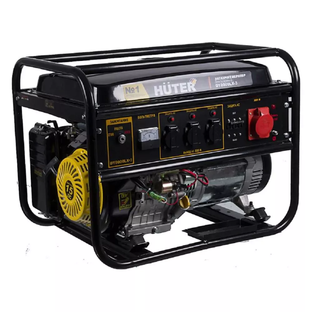 HUTER DY8000LX-3 бензиновый генератор 64/1/28