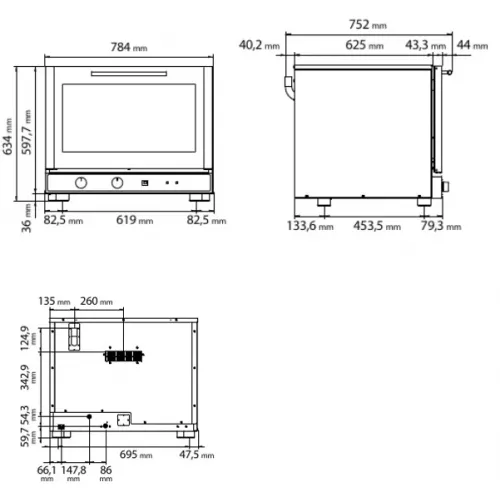 Печь конвекционная электрическая Tecnoeka EKF 464