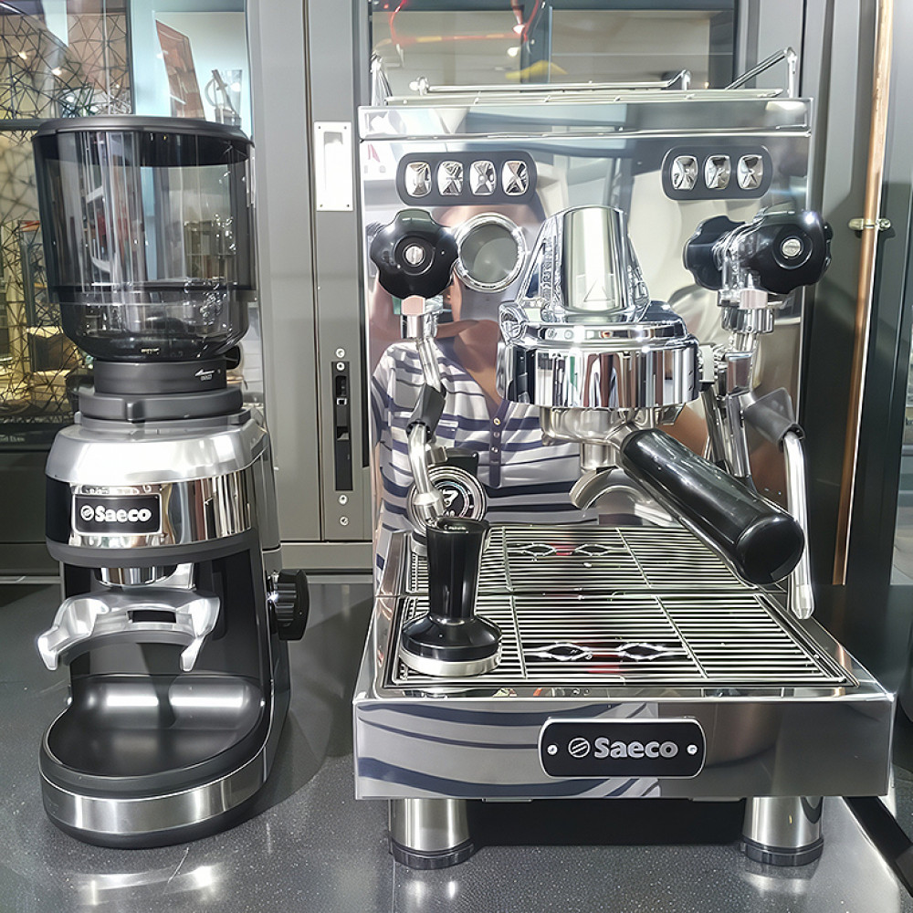 Кофемашина рожковая Saeco SE-50, серебристый