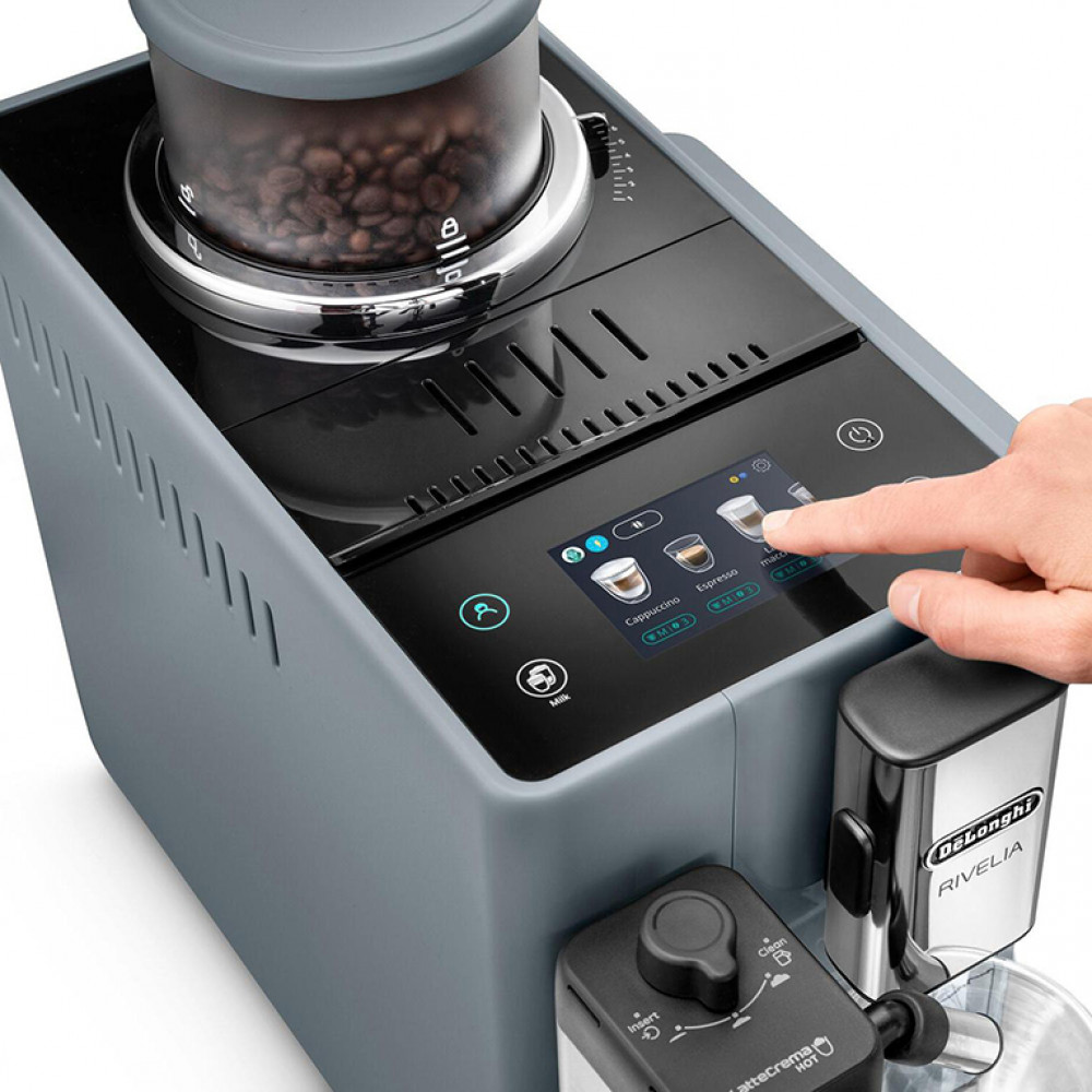 Кофемашина Delonghi EXAM440.55.G Rivelia Perfetto серый