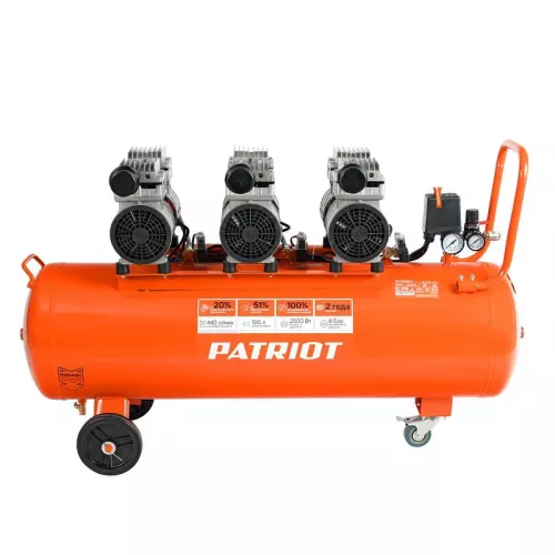 Компрессор Patriot поршневой безмасляный WO 100-440, 525301935