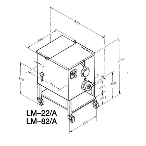 Мясорубка Koneteollisuus (KT) LM-82/A (корпус чугун, шнек нержавеющая сталь)