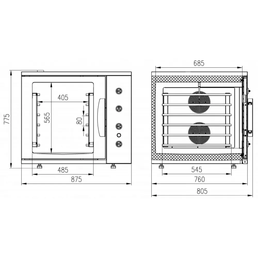 Печь конвекционная электрическая Enteco ПН-64 Пар 2