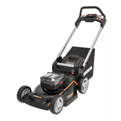WORX WG749E аккумуляторная газонокосилка самоходная (2 x 4 Ач, ЗУ)