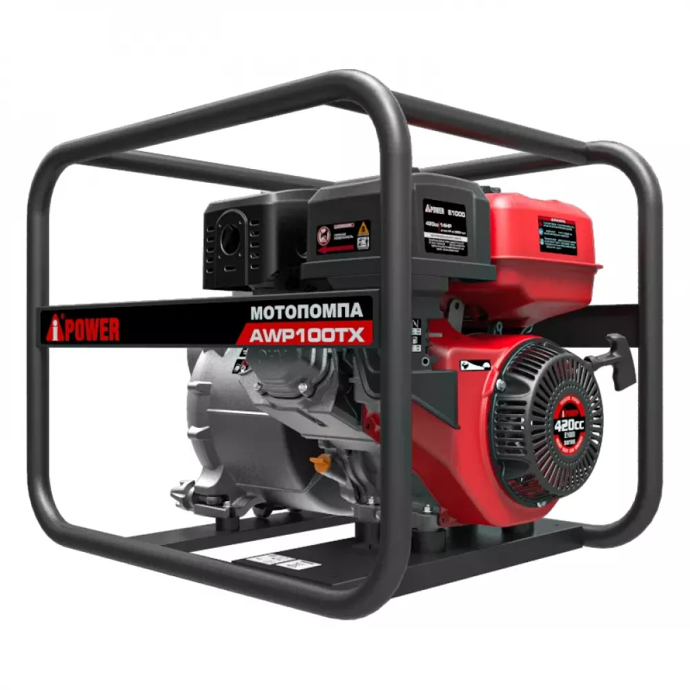 A-iPower AWP100TX для сильно загрязненной воды мотопомпа бензиновая 30341