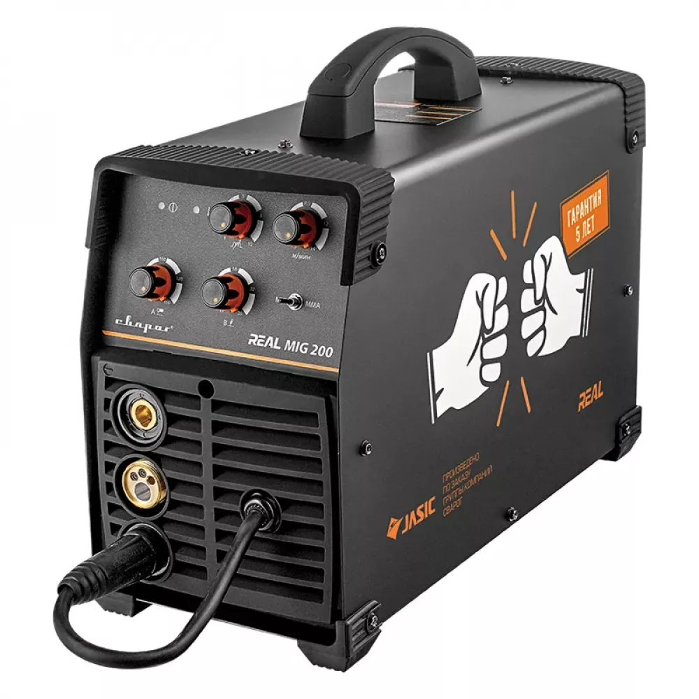 Сварог REAL MIG 200 N24002N Black сварочный инвертор с маской и крагами 00000095883