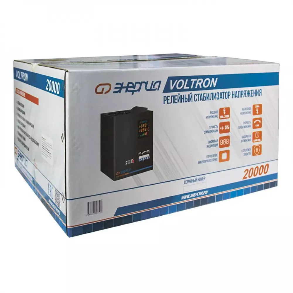 ЭНЕРГИЯ Voltron 20000 однофазный стабилизатор напряжения Е0101-0162