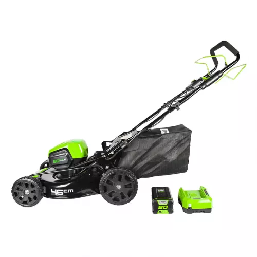 Greenworks GD80LM46SPK4 80V аккумуляторная газонокосилка самоходная (1 x 4 Ач, ЗУ) 2501007UB