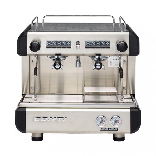 Кофемашина рожковая CONTI CC100 Компакт 2 группы, черный