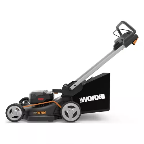 WORX WG748E газонокосилка аккумуляторная (2 x 4 Ач, ЗУ)