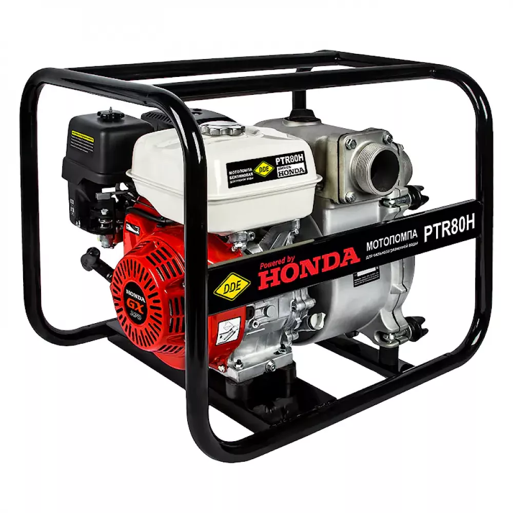 DDE мотопомпа бензиновая грязевая PTR80H
