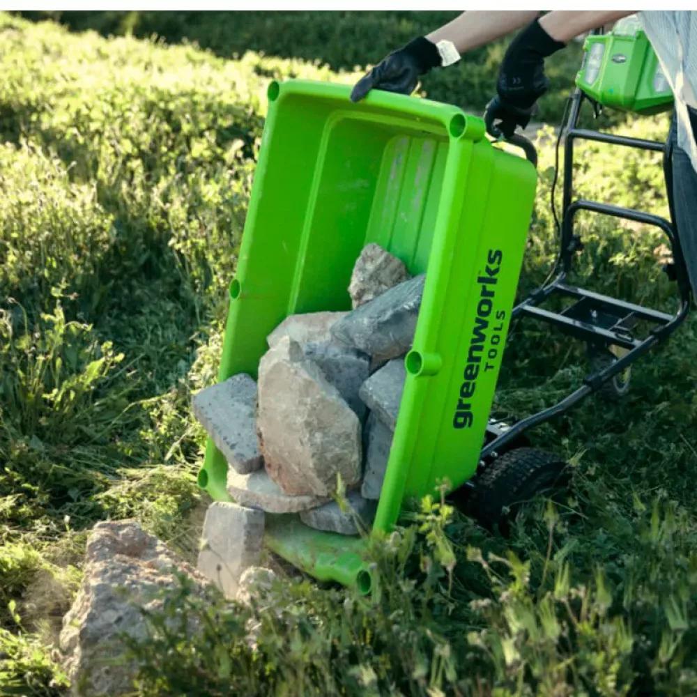 Садовая тележка самоходная Greenworks G40GC, 40V, 106 л, 7400007