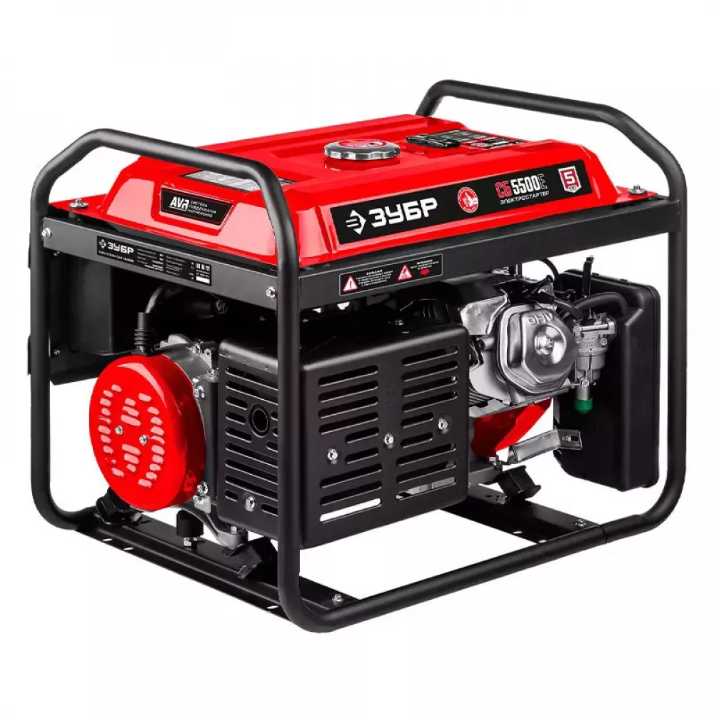ЗУБР СГ-5500Е генератор гибридный газ бензин