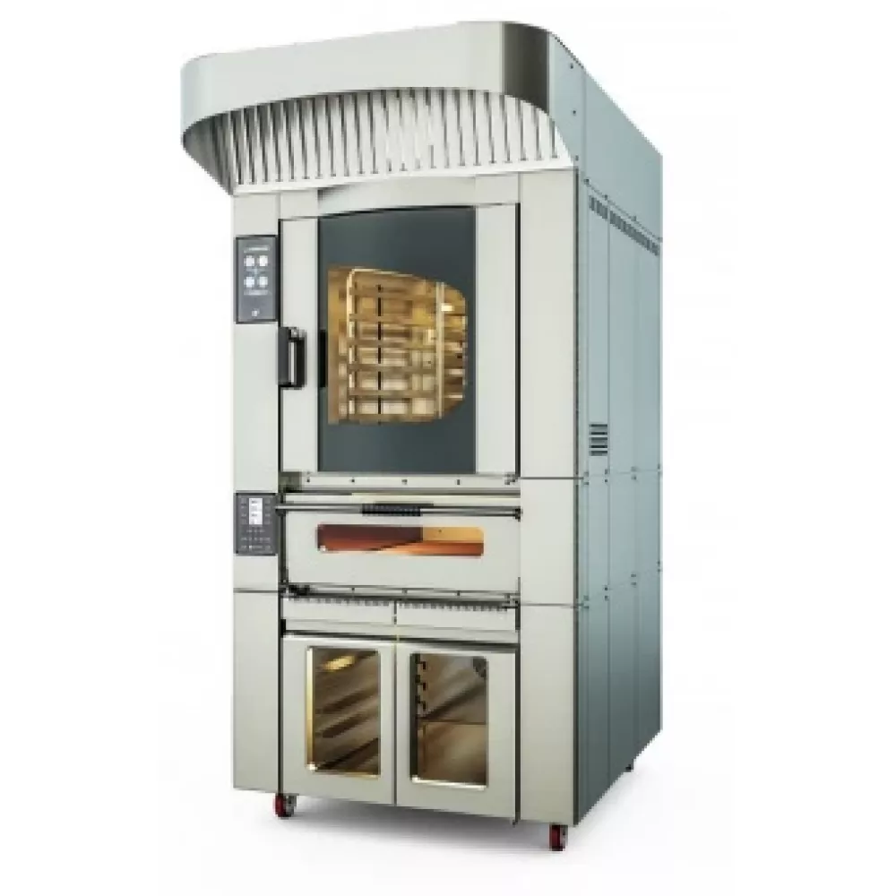 Комбинированный модуль из ротационной печи , статической печи, расстоечного шкафа Kocateq FR Combi LCD