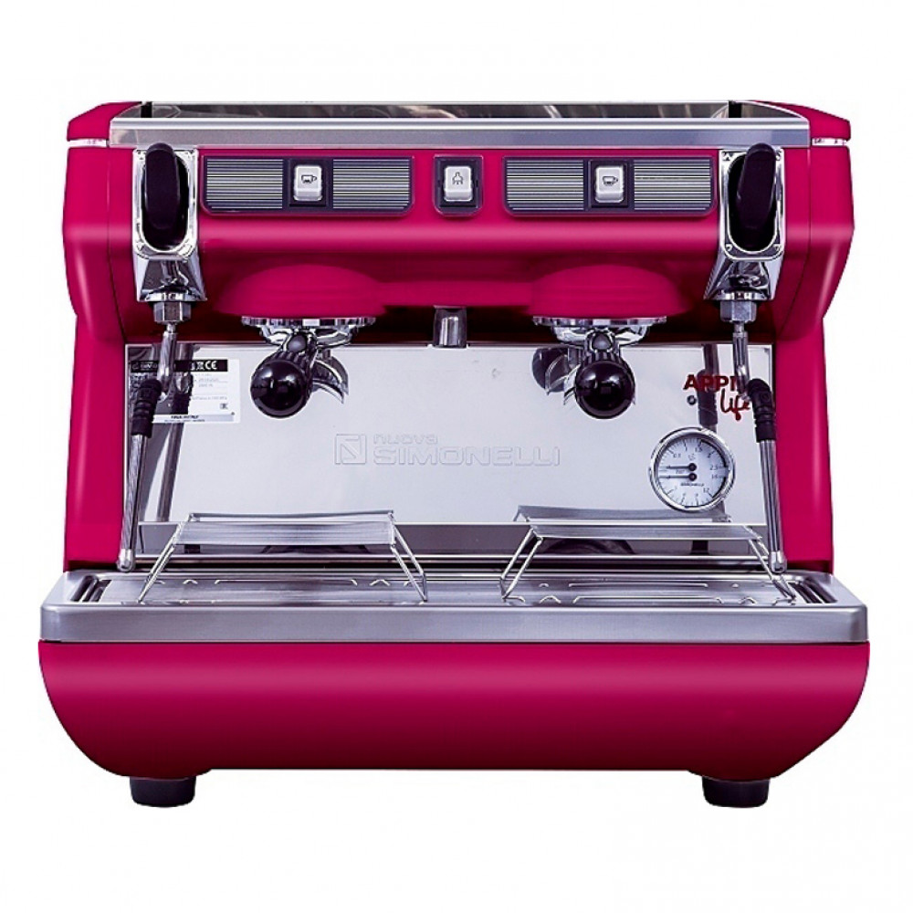 Кофемашина Nuova Simonelli Appia Life Compact 2Gr S 220V black, white, red+economizer+high groups