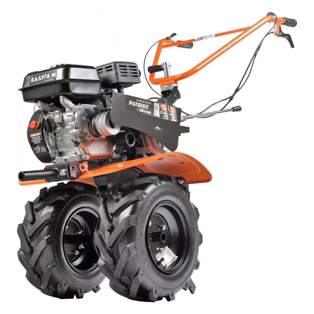 PATRIOT КАЛУГА М мотоблок бензиновый с пониженной передачей и колесами X-Drive 440107004