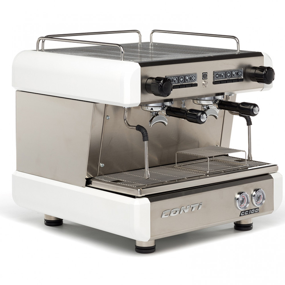 Кофемашина рожковая CONTI CC100 Компакт 2 группы, белый