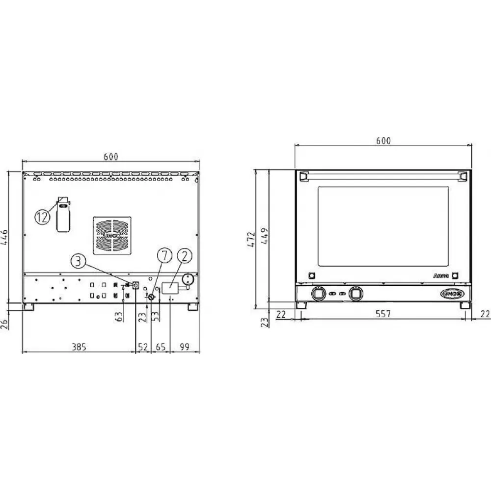 Печь конвекционная электрическая Unox XF 023