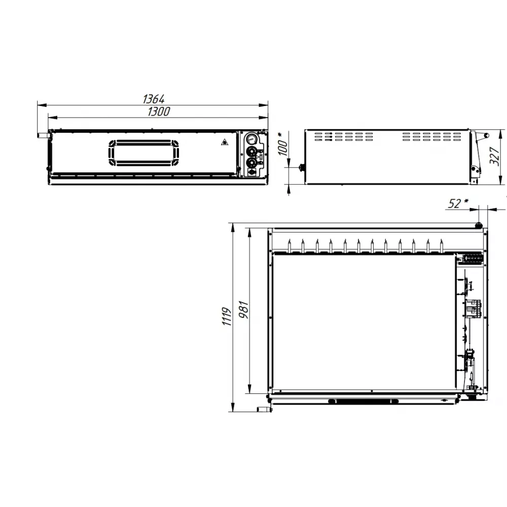 Печь для пиццы Abat ПЭП-6 без крыши